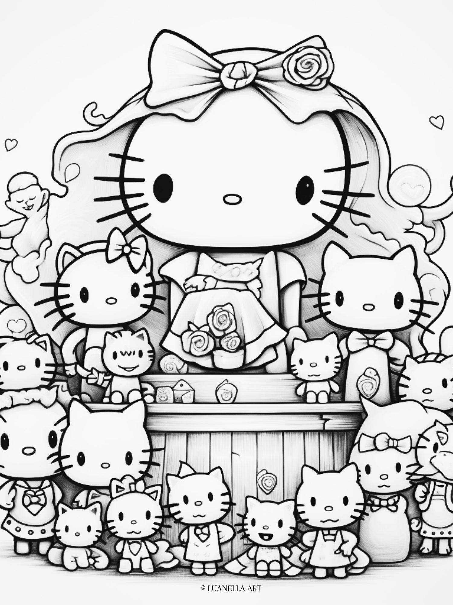 Sanrio Coloring Pages  Hello kitty colouring pages, Cartoon