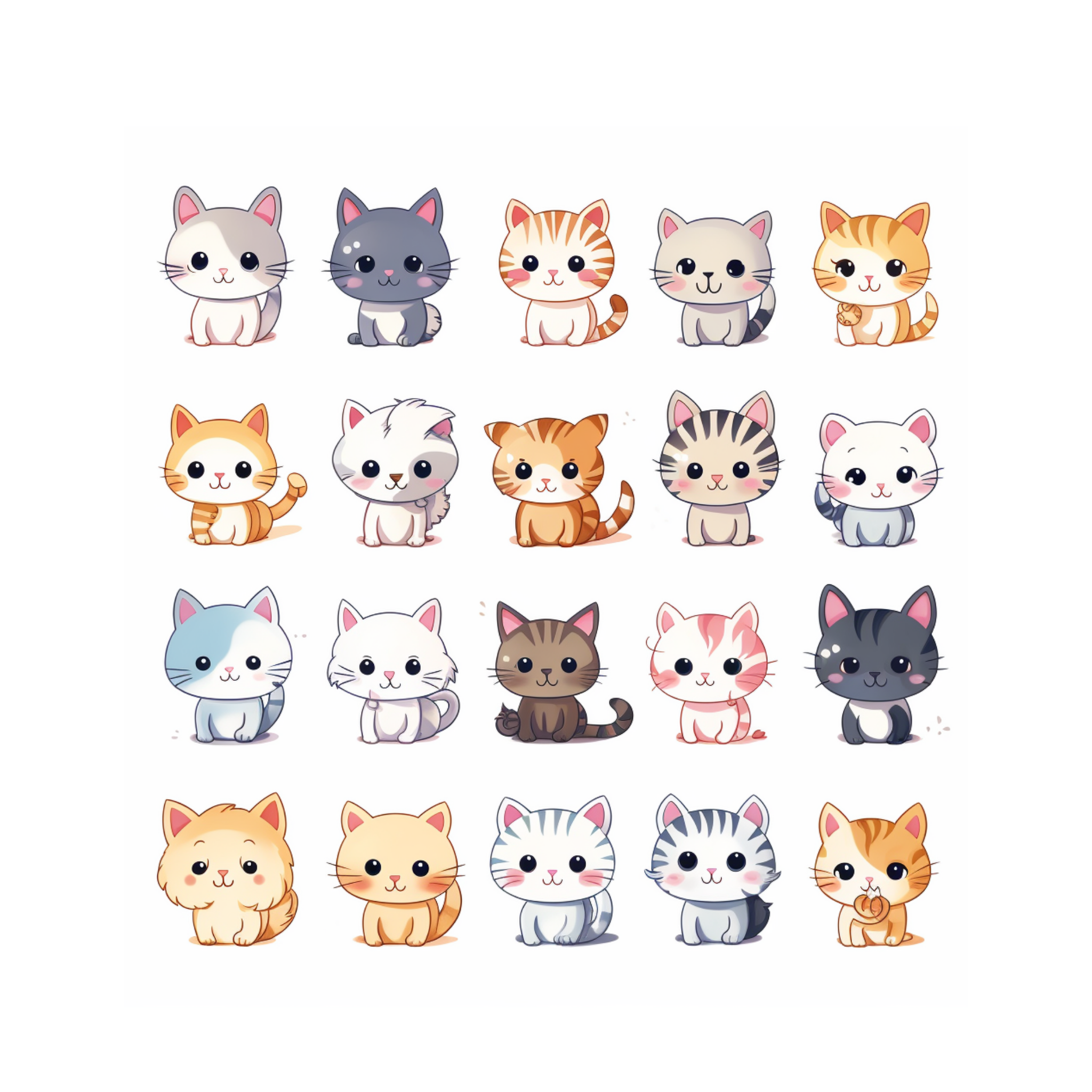 Cute Anime Cat Tattoo Art #2 | High resolution PNG file | Instant down ...